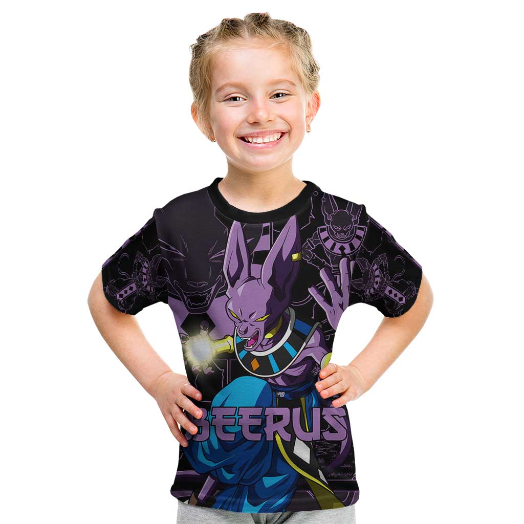 Beerus - Dragon Ball Kid T Shirt Pattern Anime Mix Manga Style