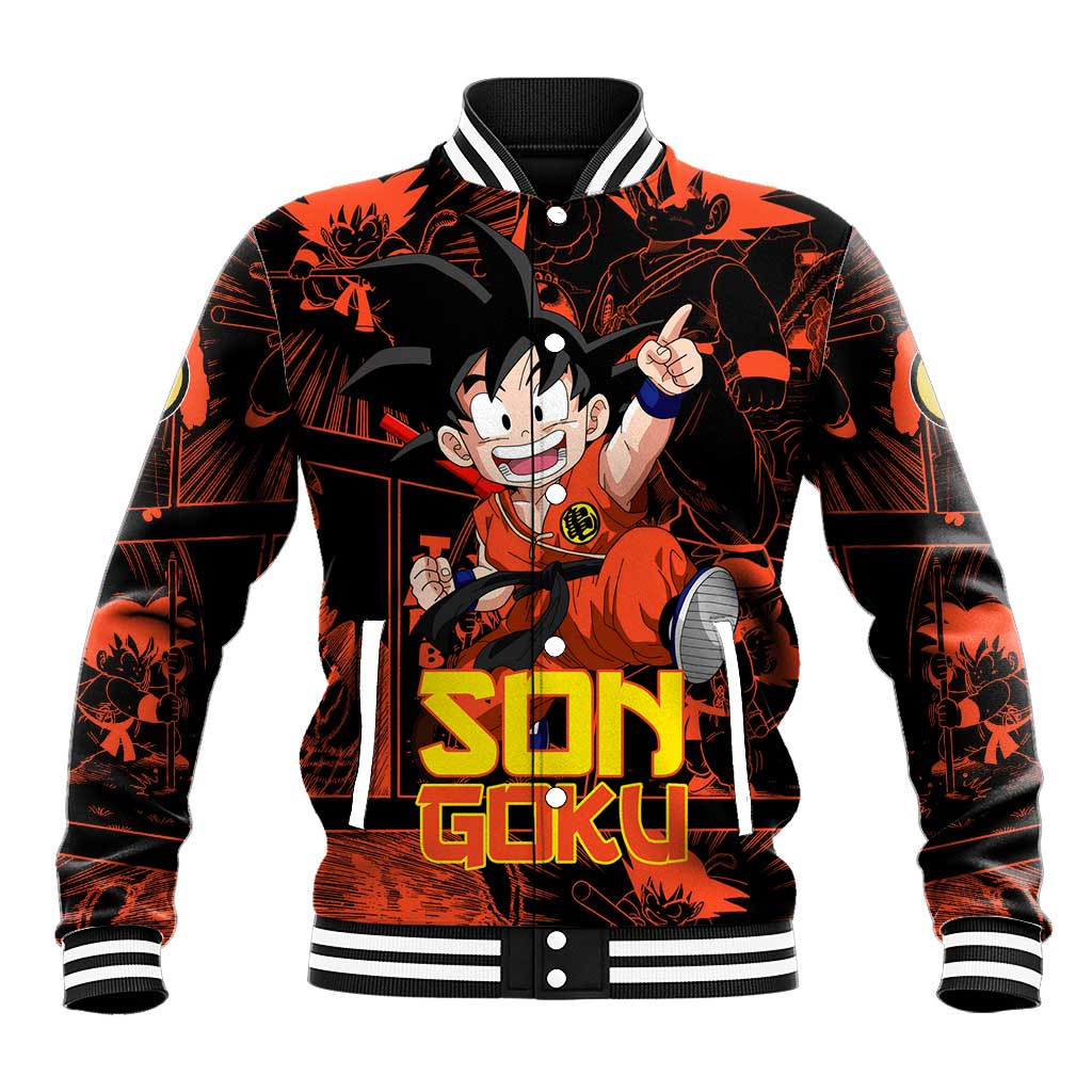 Son Goku - Dragon Ball Baseball Jacket Pattern Anime Mix Manga Style