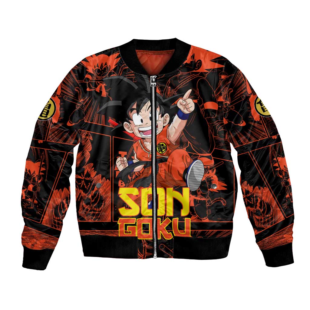 Son Goku - Dragon Ball Bomber Jacket Pattern Anime Mix Manga Style