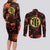 Son Goku - Dragon Ball Couples Matching Long Sleeve Bodycon Dress and Long Sleeve Button Shirt Pattern Anime Mix Manga Style