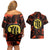 Son Goku - Dragon Ball Couples Matching Off Shoulder Short Dress and Hawaiian Shirt Pattern Anime Mix Manga Style