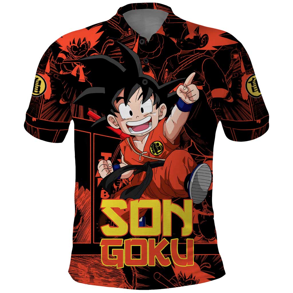 Son Goku - Dragon Ball Polo Shirt Pattern Anime Mix Manga Style