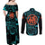 Son Goku - Dragon Ball Couples Matching Off Shoulder Maxi Dress and Long Sleeve Button Shirt Anime Mix Manga Style