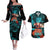 Son Goku - Dragon Ball Couples Matching Off The Shoulder Long Sleeve Dress and Hawaiian Shirt Anime Mix Manga Style