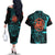 Son Goku - Dragon Ball Couples Matching Off The Shoulder Long Sleeve Dress and Hawaiian Shirt Anime Mix Manga Style