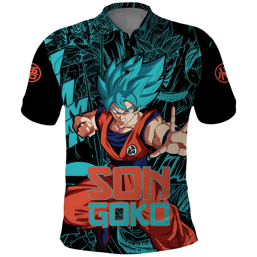 Son Goku - Dragon Ball Polo Shirt Anime Mix Manga Style