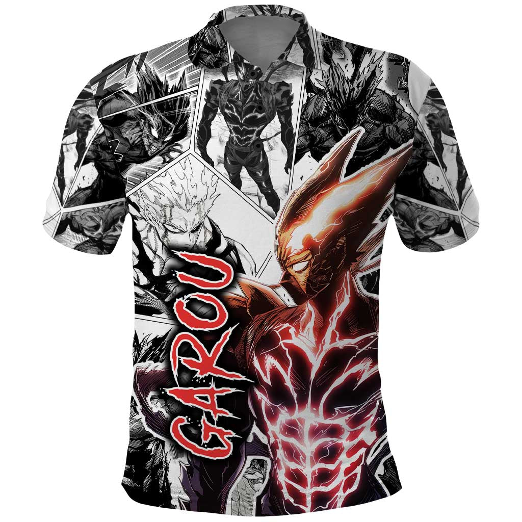 Garou - One Punch Man Polo Shirt Anime Mix Manga Style