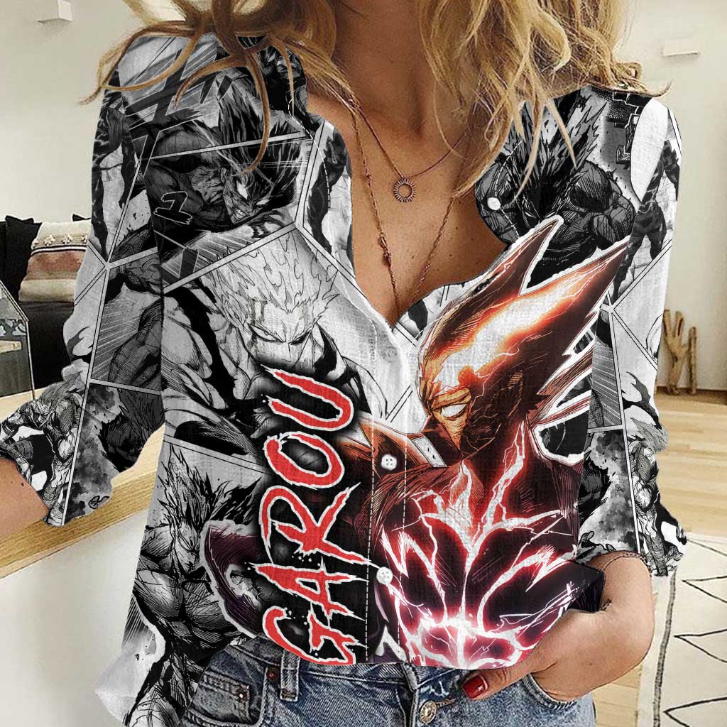 Garou - One Punch Man Women Casual Shirt Anime Mix Manga Style