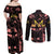 Majin Buu - Dragon Ball Couples Matching Off Shoulder Maxi Dress and Long Sleeve Button Shirt Anime Mix Manga Style