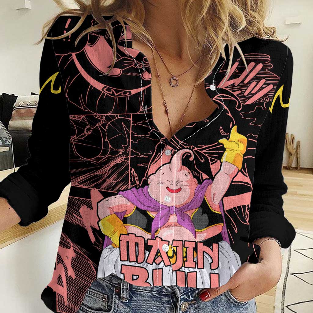 Majin Buu - Dragon Ball Women Casual Shirt Anime Mix Manga Style