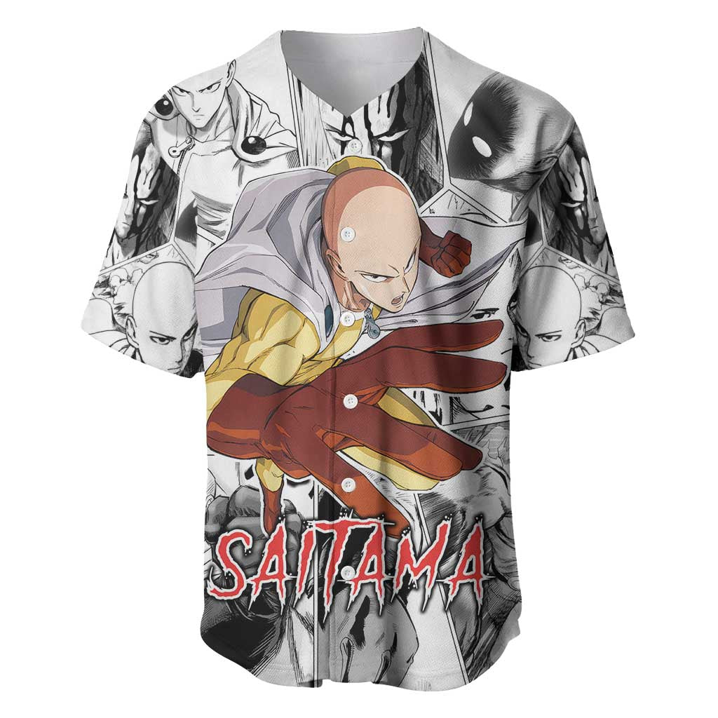 Saitama - One Punch Man Baseball Jersey Anime Mix Manga Style