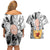 Saitama - One Punch Man Couples Matching Off Shoulder Short Dress and Hawaiian Shirt Anime Mix Manga Style