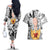 Saitama - One Punch Man Couples Matching Off The Shoulder Long Sleeve Dress and Hawaiian Shirt Anime Mix Manga Style