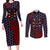 Kokushibou - Demon Slayer Couples Matching Long Sleeve Bodycon Dress and Long Sleeve Button Shirt Anime Style