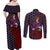 Kokushibou - Demon Slayer Couples Matching Off Shoulder Maxi Dress and Long Sleeve Button Shirt Anime Style