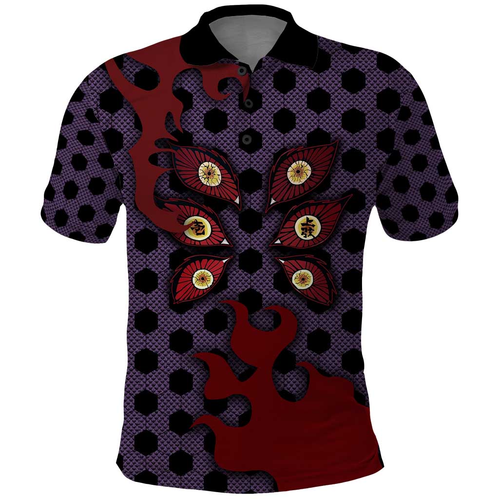 Kokushibou - Demon Slayer Polo Shirt Anime Style