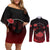 Akatsuki Itachi Uchiha - Naruto Couples Matching Off Shoulder Short Dress and Long Sleeve Button Shirt Anime Style