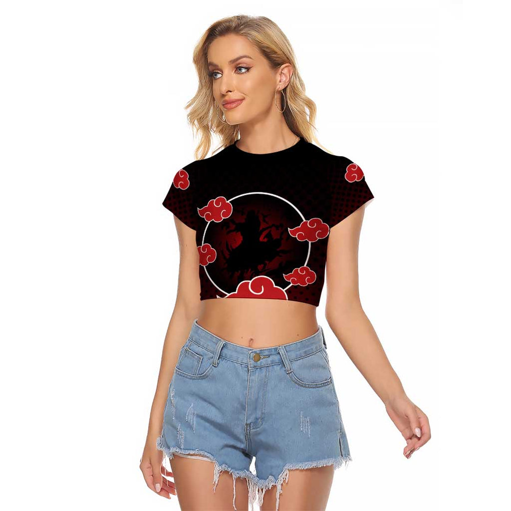 Akatsuki Itachi Uchiha - Naruto Raglan Cropped T Shirt Anime Style