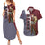 Gaara - Naruto Couples Matching Summer Maxi Dress and Hawaiian Shirt Anime Style