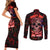 dont-cry-skull-couples-matching-short-sleeve-bodycon-dress-and-long-sleeve-button-shirts