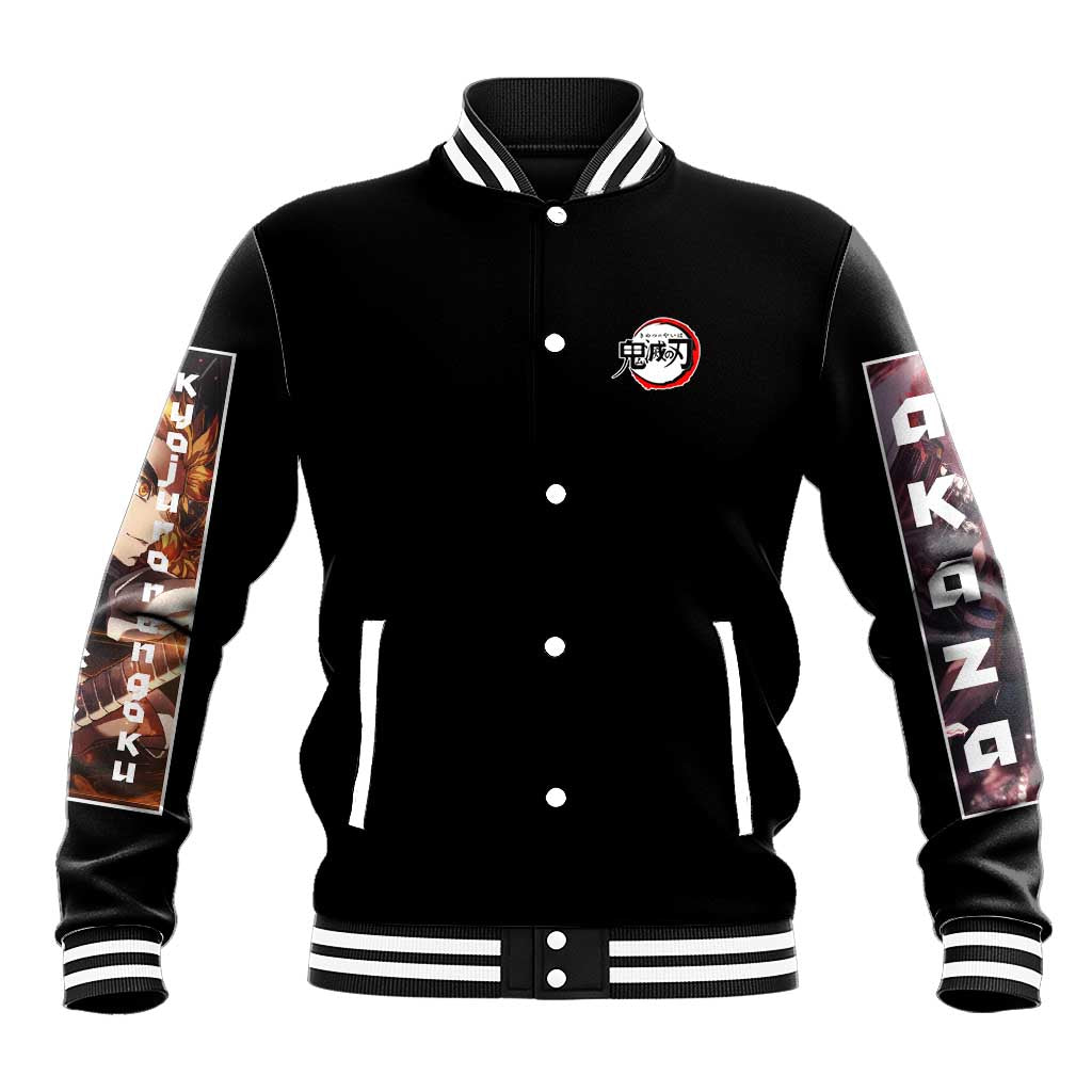 Kyojuro Rengoku vs Akaza Demon Slayer Baseball Jacket Anime Style