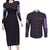 Satoru Gojo V3 Jujutsu Kaisen Couples Matching Long Sleeve Bodycon Dress and Long Sleeve Button Shirt Anime Style