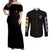 Yami Sukehiro V3 Black Clover Couples Matching Off Shoulder Maxi Dress and Long Sleeve Button Shirt Anime Style