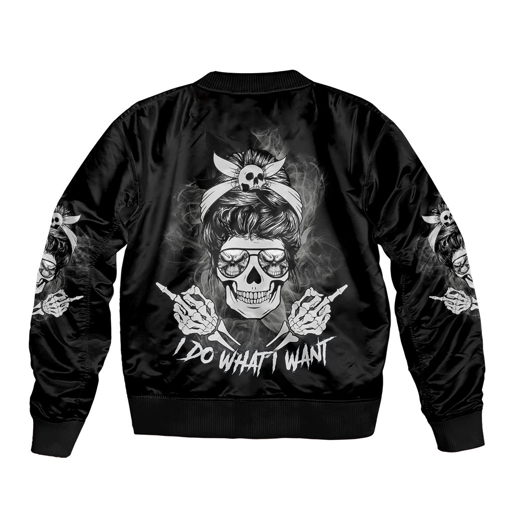 i-do-what-i-want-skull-black-and-white-bomber-jacket