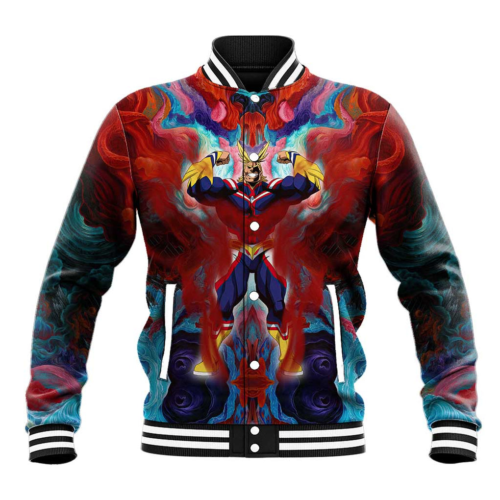 Atmospheric Blast All Might My Hero Academia Baseball Jacket Anime Mix Abstracs Trippy Style