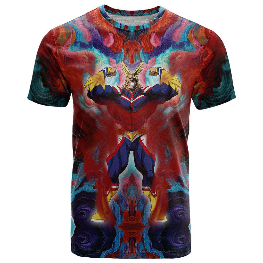 Atmospheric Blast All Might My Hero Academia T Shirt Anime Mix Abstracs Trippy Style