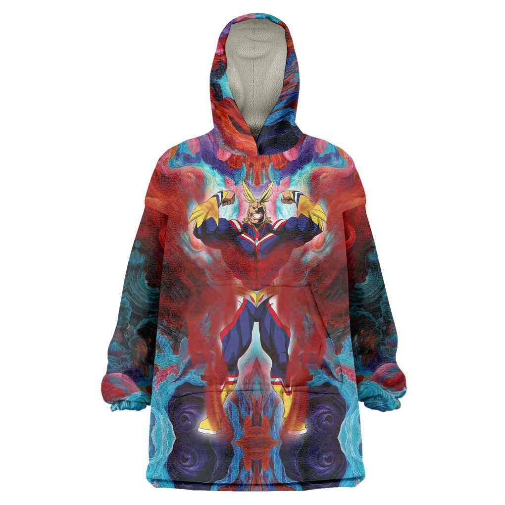 Atmospheric Blast All Might My Hero Academia Wearable Blanket Hoodie Anime Mix Abstracs Trippy Style