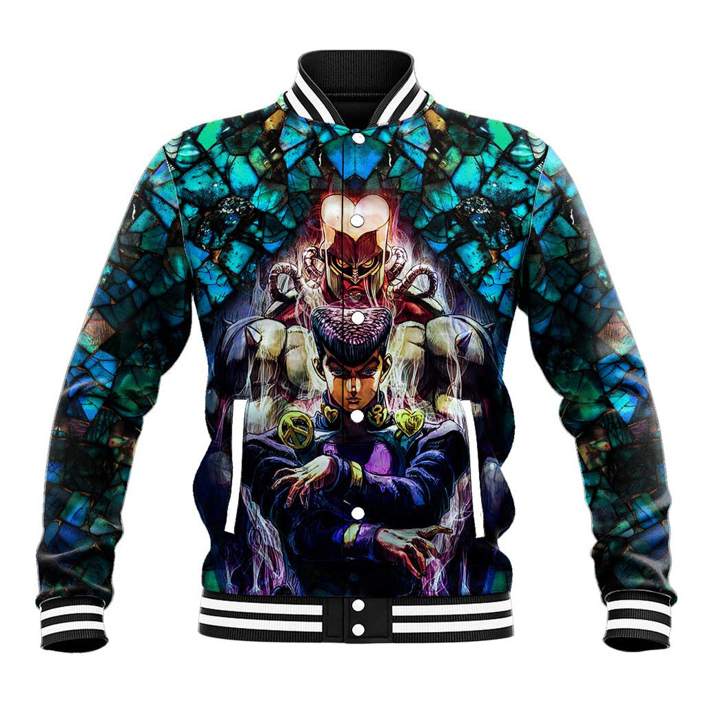 Trippy Josuke Shining Diamond Jojo’s Bizarre Adventure Baseball Jacket Anime Mix Abstracs Style