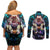 Trippy Josuke Shining Diamond Jojo’s Bizarre Adventure Couples Matching Off Shoulder Short Dress and Long Sleeve Button Shirt Anime Mix Abstracs Style