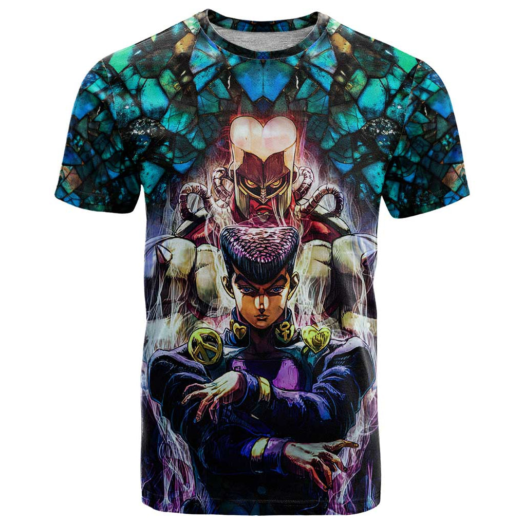 Trippy Josuke Shining Diamond Jojo’s Bizarre Adventure T Shirt Anime Mix Abstracs Style