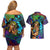 Trippy Jolyne Cujoh Stone Ocean Jojo’s Bizarre Adventure Couples Matching Off Shoulder Short Dress and Hawaiian Shirt Anime Mix Abstracs Style