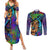 Trippy Jolyne Cujoh Stone Ocean Jojo’s Bizarre Adventure Couples Matching Summer Maxi Dress and Long Sleeve Button Shirt Anime Mix Abstracs Style