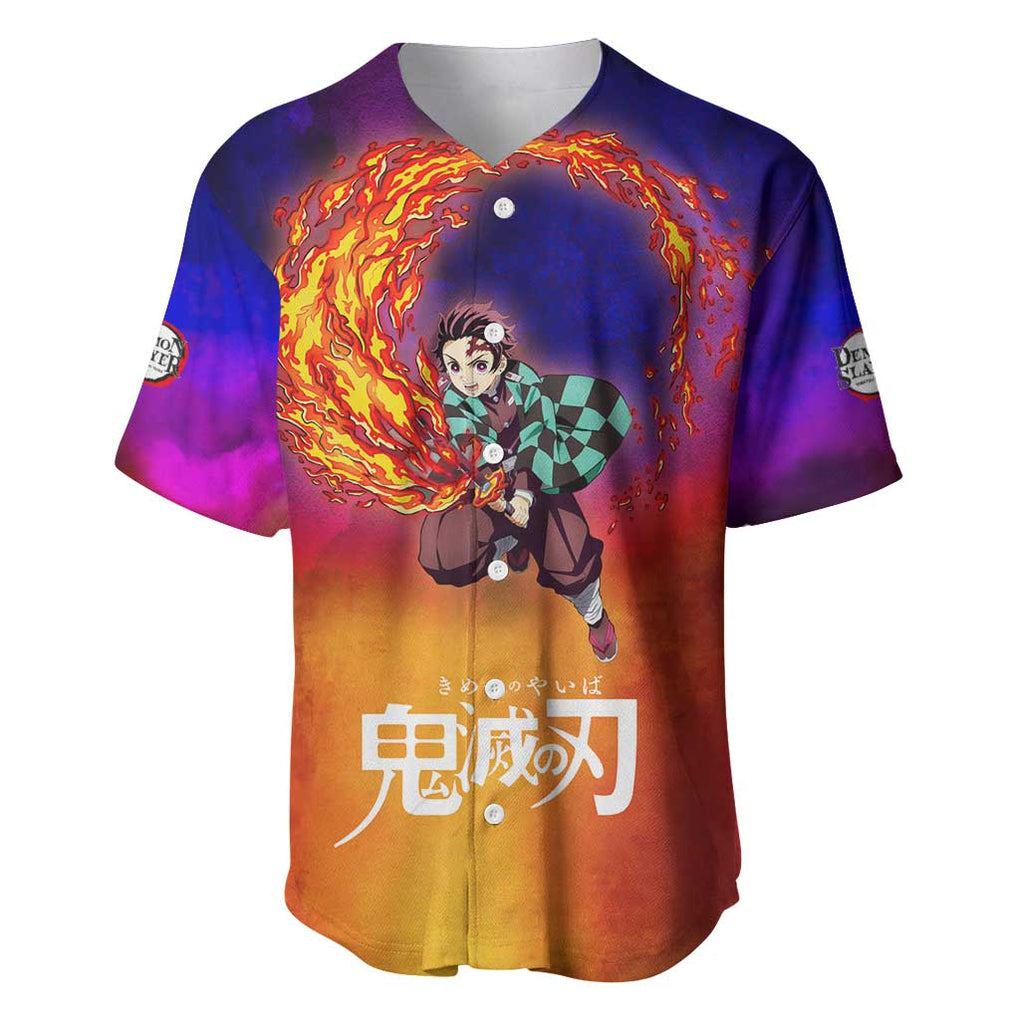 Space Samurai Tanjiro Demon Slayer Baseball Jersey Anime Mix Abstracs Style