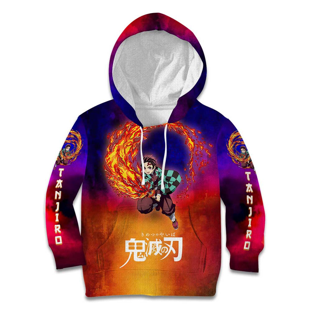 Space Samurai Tanjiro Demon Slayer Kid Hoodie Anime Mix Abstracs Style