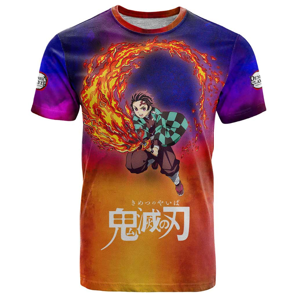 Space Samurai Tanjiro Demon Slayer T Shirt Anime Mix Abstracs Style