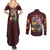 Entertainment District Arc Demon Slayer Couples Matching Summer Maxi Dress and Long Sleeve Button Shirt Anime Style