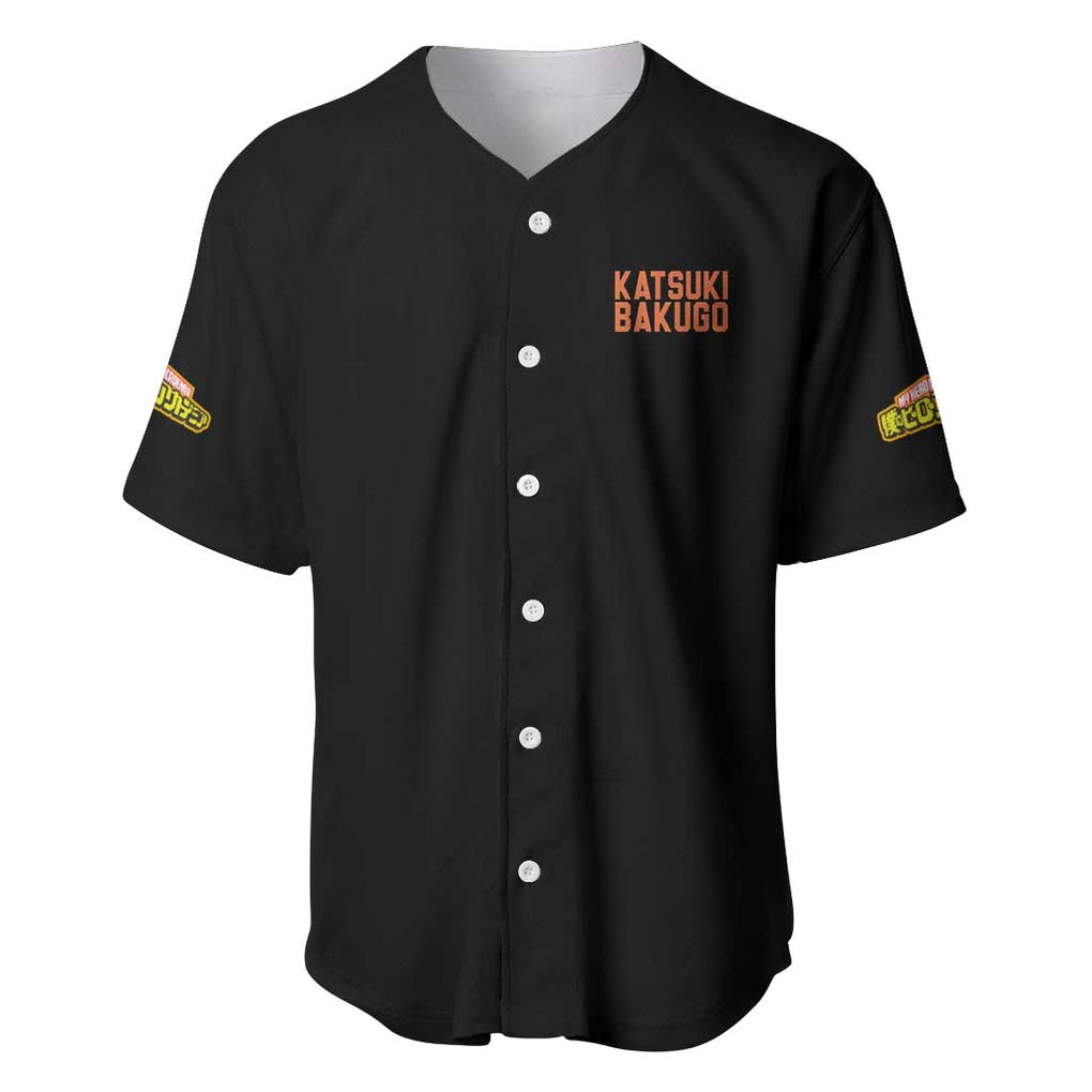 Katsuki Bakugo V2 My Hero Academia Baseball Jersey Anime Style