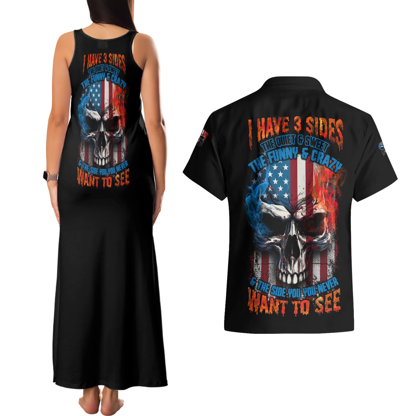 i-have-three-sides-skull-flag-couples-matching-tank-maxi-dress-and-hawaiian-shirt