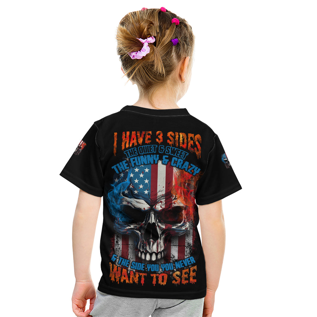 i-have-three-sides-skull-flag-kid-t-shirt