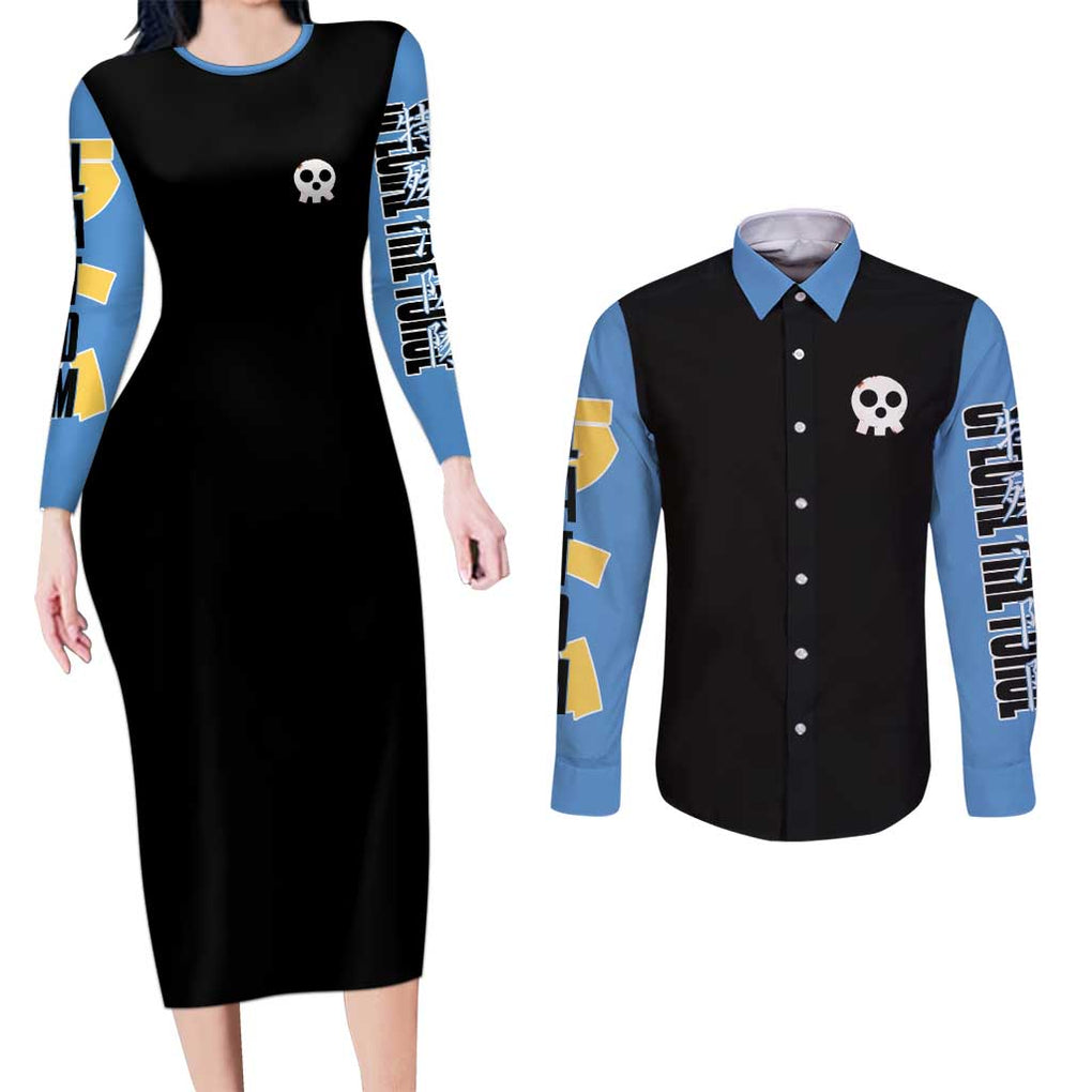 Company 8 Fire Force Couples Matching Long Sleeve Bodycon Dress and Long Sleeve Button Shirt Japan Anime Style