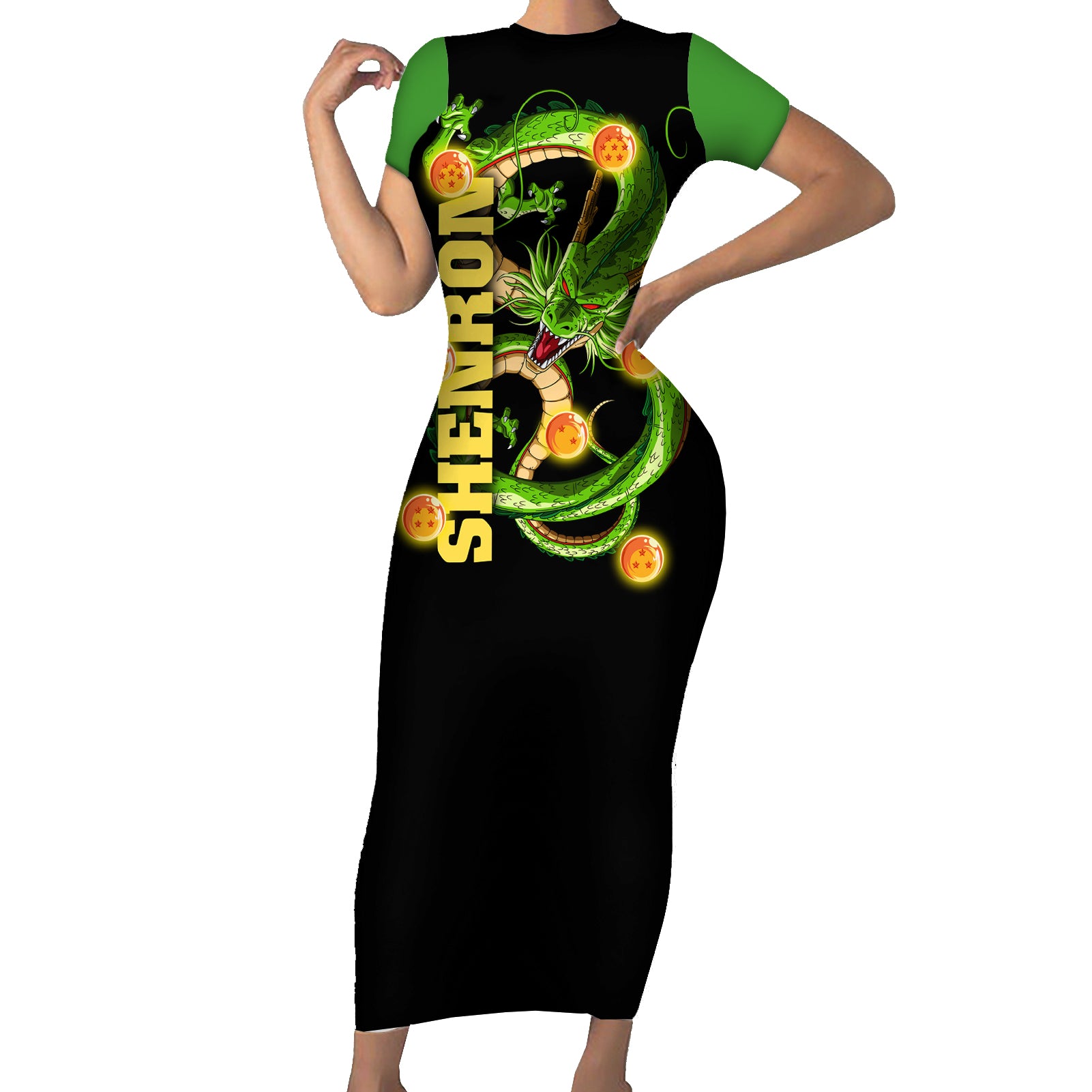 Dragon Shenron Short Sleeve Bodycon Dress