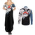 Typhlosion Mix Manga Couples Matching Summer Maxi Dress and Long Sleeve Button Shirt