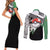 Torterra Anime Couples Matching Short Sleeve Bodycon Dress and Long Sleeve Button Shirt