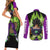 Super Broly Couples Matching Short Sleeve Bodycon Dress and Long Sleeve Button Shirt