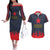 Gurren Lagann Simon Couples Matching Off The Shoulder Long Sleeve Dress and Hawaiian Shirt