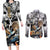 Genos - One Punch Man Couples Matching Long Sleeve Bodycon Dress and Long Sleeve Button Shirt Anime Mix Manga Style